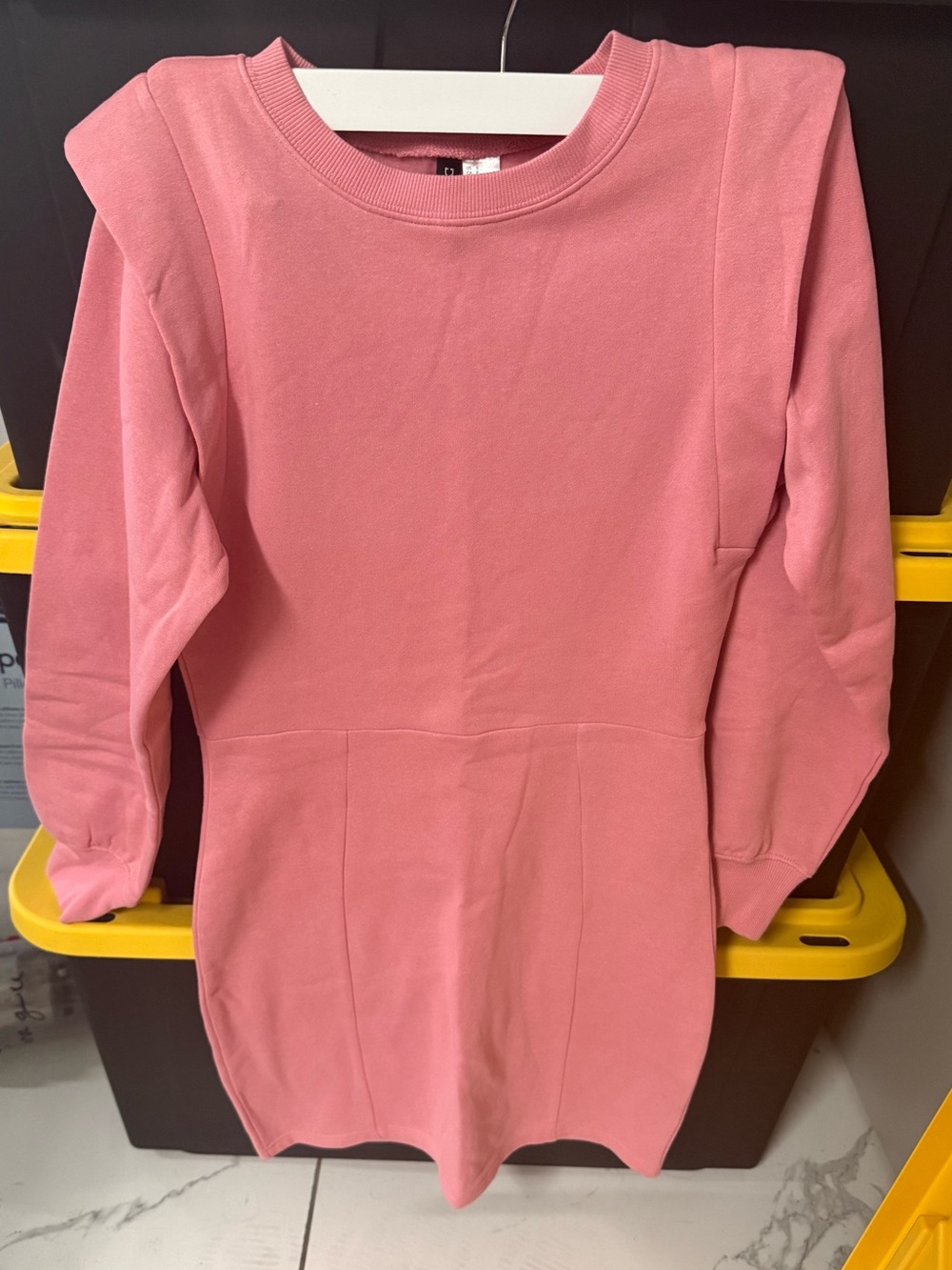 H&M Rose Pink Crewneck Sweater Dress